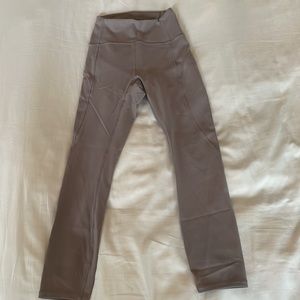 Lululemon purple-grey women’s leggings, size 2, 21 inch inseam